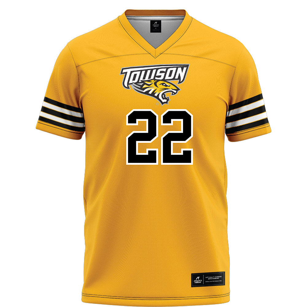 Towson - NCAA Football : Weston Woodard - Gold Jersey-0