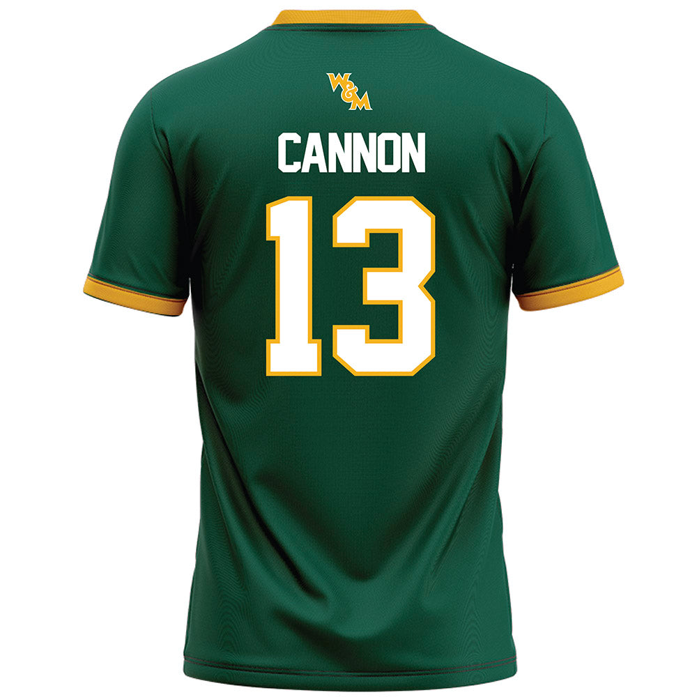 William & Mary - NCAA Football : Trevon Cannon - Green Football Jersey-1