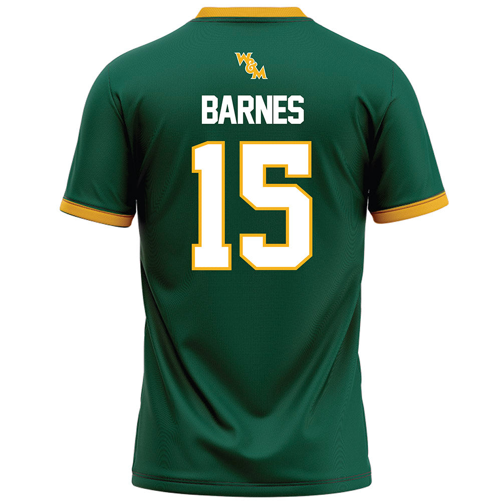 William & Mary - NCAA Football : Bryce Barnes - Green Football Jersey-1