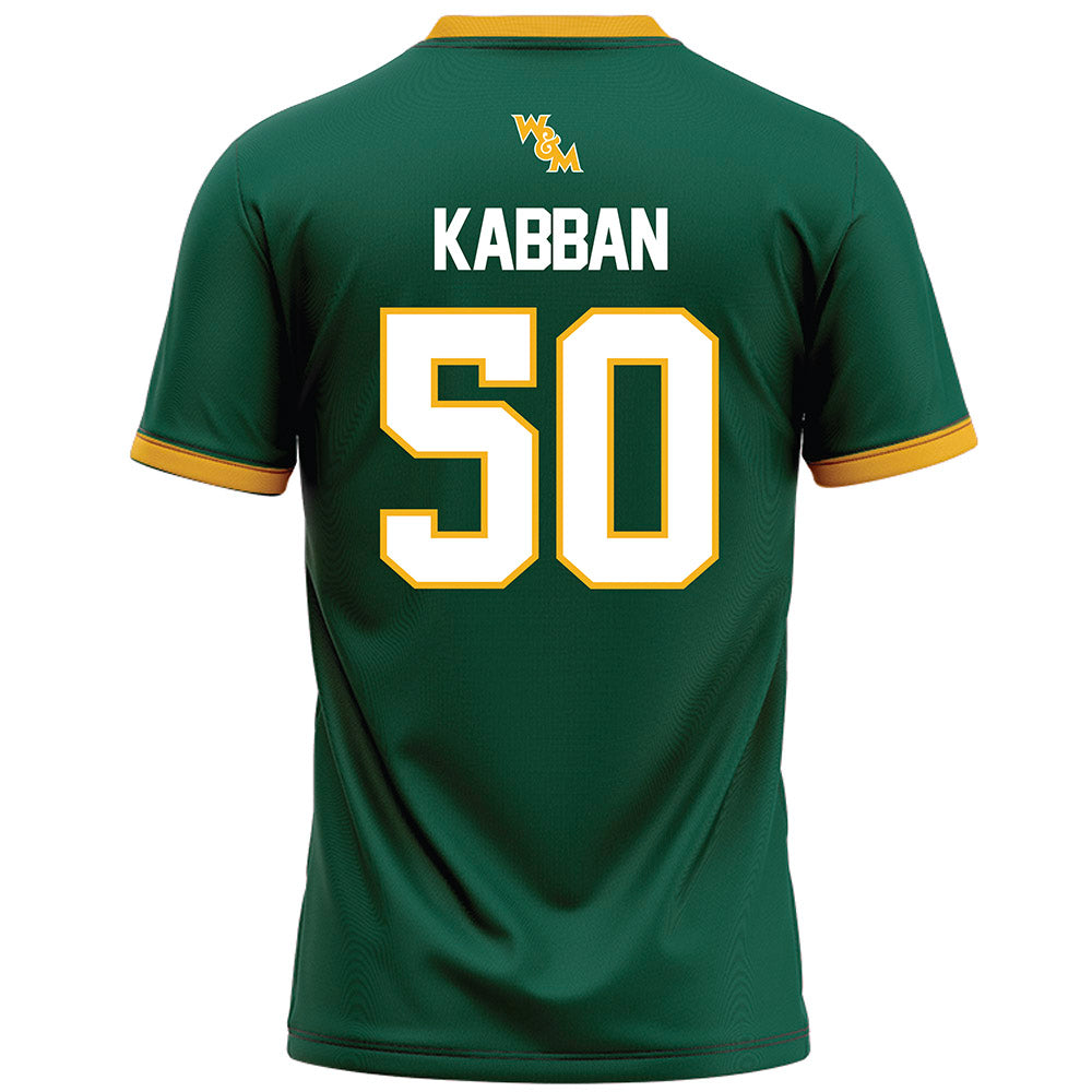 William & Mary - NCAA Football : Michael Kabban - Green Football Jersey-1