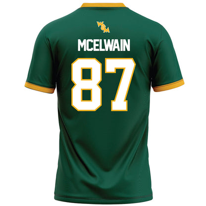 William & Mary - NCAA Football : Sean McElwain - Green Football Jersey-1