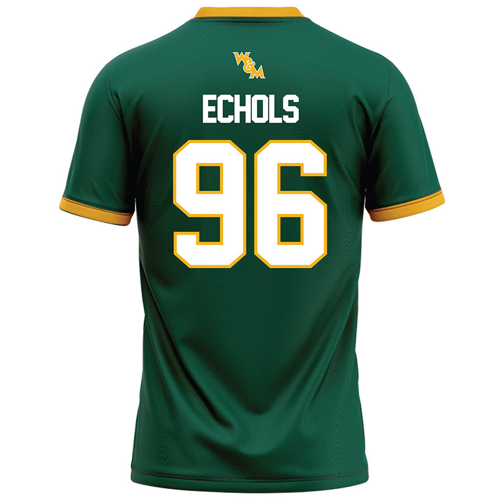 William & Mary - NCAA Football : Brady Echols - Green Football Jersey-1