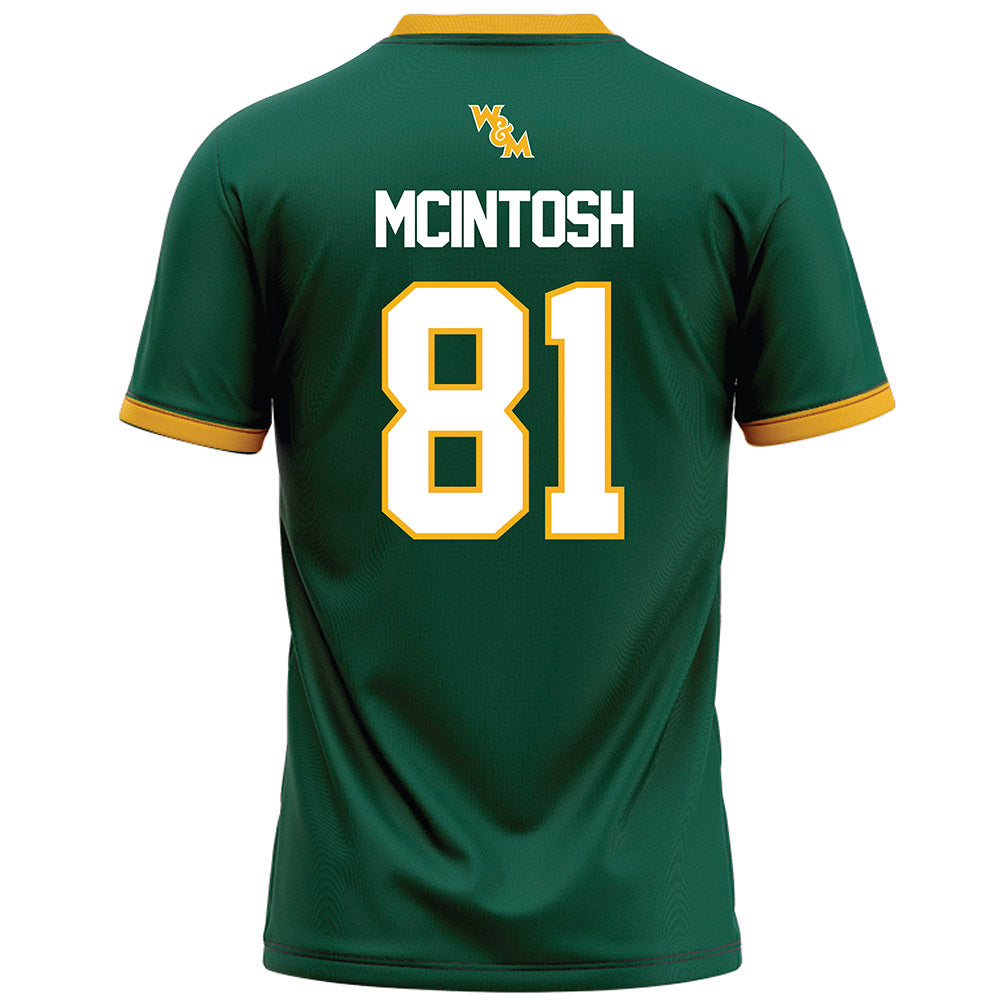 William & Mary - NCAA Football : Gavin McIntosh - Green Football Jersey-1