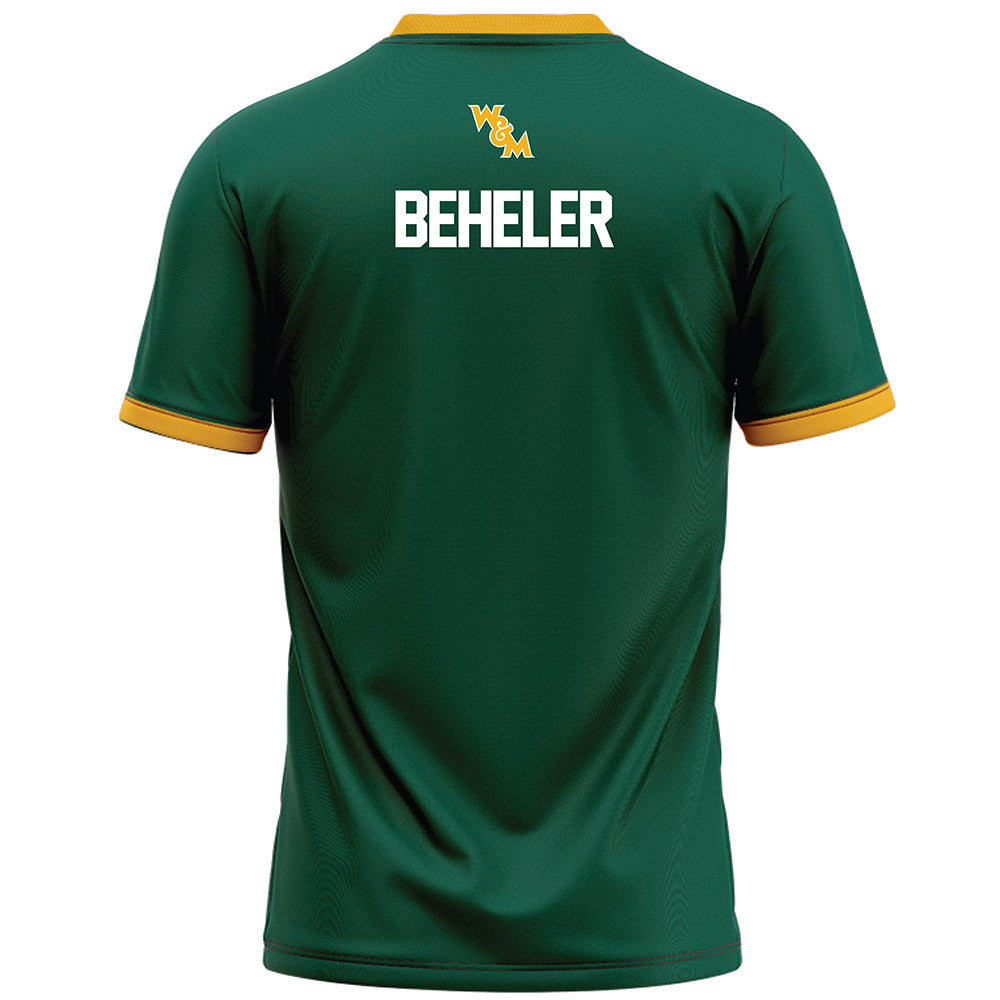 William & Mary - NCAA Football : Jack Beheler - Green Football Jersey-1