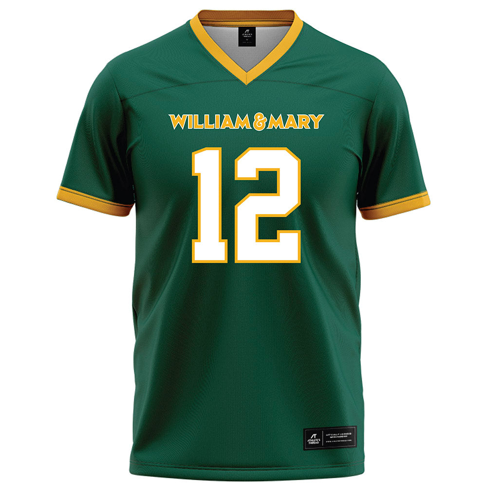 William & Mary - NCAA Football : Jahvon Wiggins - Green Football Jersey-0