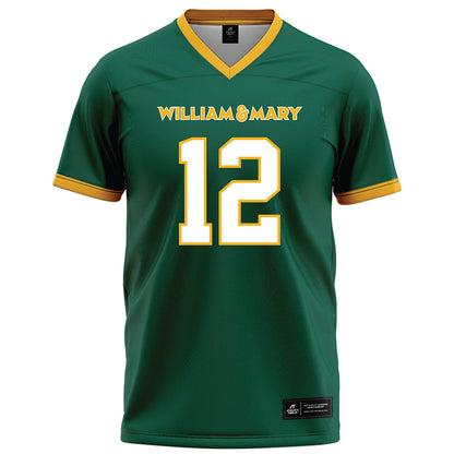 William & Mary - NCAA Football : Jahvon Wiggins - Green Football Jersey-0