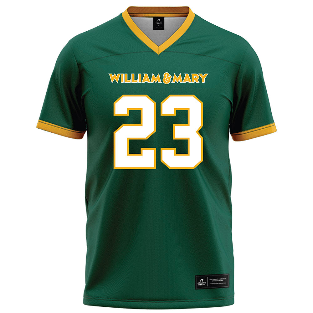 William & Mary - NCAA Football : Brayden Smalls - Green Football Jersey-0