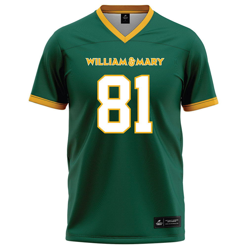 William & Mary - NCAA Football : Gavin McIntosh - Green Football Jersey-0