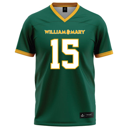 William & Mary - NCAA Football : Bryce Barnes - Green Football Jersey-0
