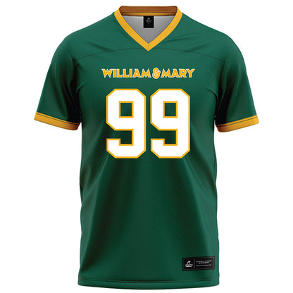 William & Mary - NCAA Football : Nathaniel McDonald - Green Football Jersey-0