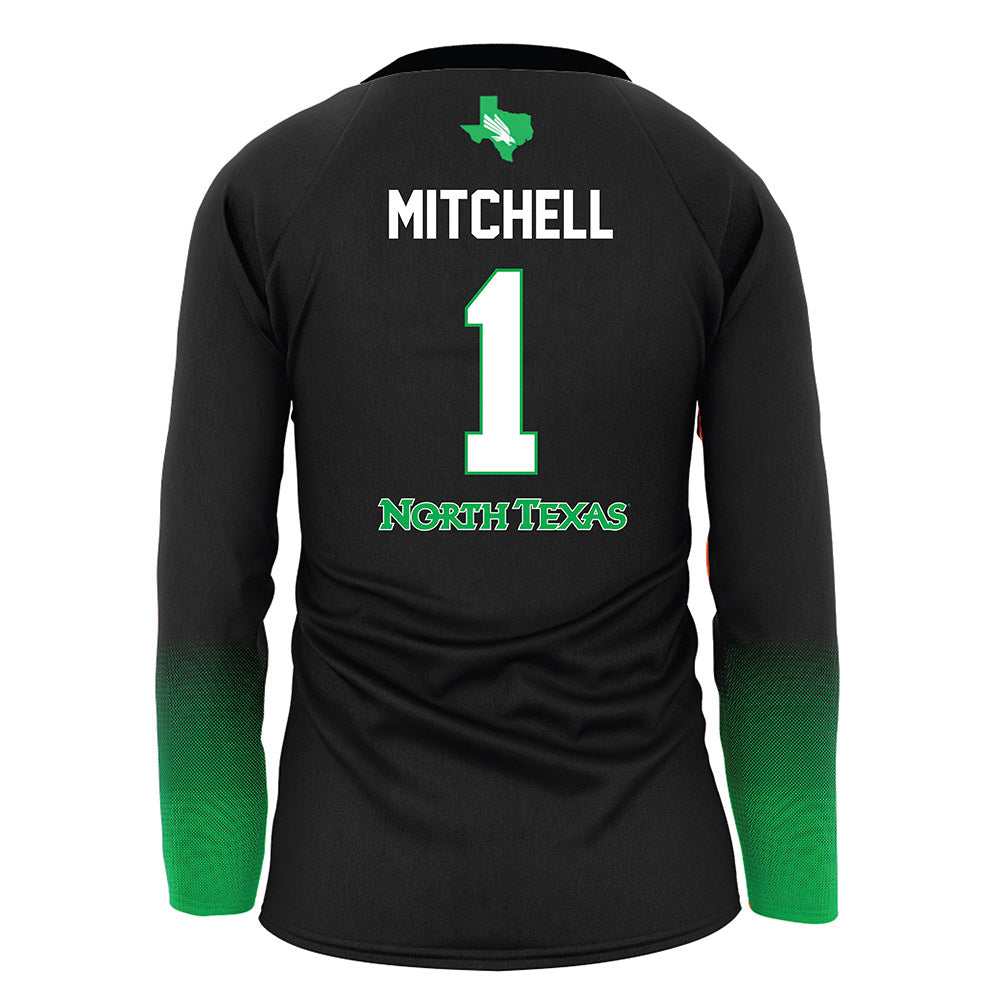 North Texas - NCAA Women's Volleyball : Dakota Mitchell - Black Volleyball Jersey-1