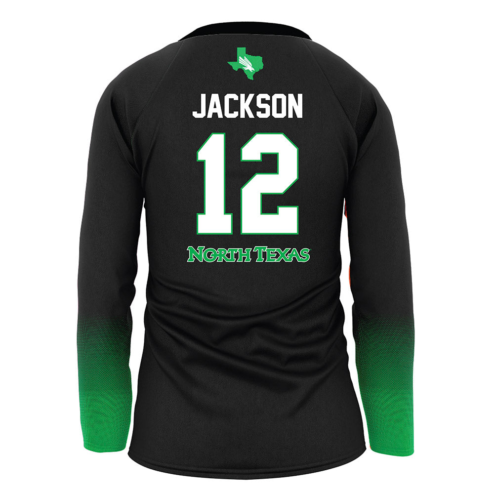 North Texas - NCAA Women's Volleyball : Jahniya Jackson - Black Volleyball Jersey-1
