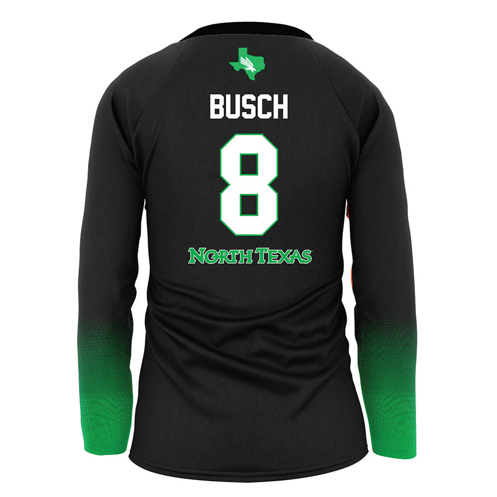 North Texas - NCAA Women's Volleyball : Tatum Busch - Black Volleyball Jersey-1