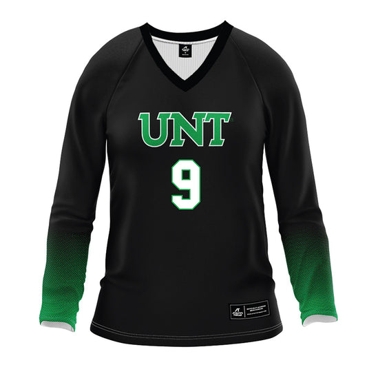 North Texas - NCAA Women's Volleyball : Ryann Vik - Black Volleyball Jersey-0