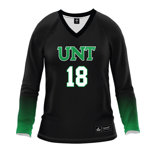 North Texas - NCAA Women's Volleyball : Paige Hawkinson - Black Volleyball Jersey-0