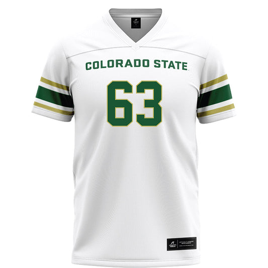 Colorado State - NCAA Football : John Holthaus - White Football Jersey-0
