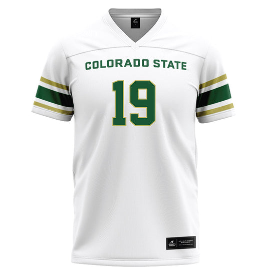 Colorado State - NCAA Football : Carter Emanuel - White Football Jersey-0