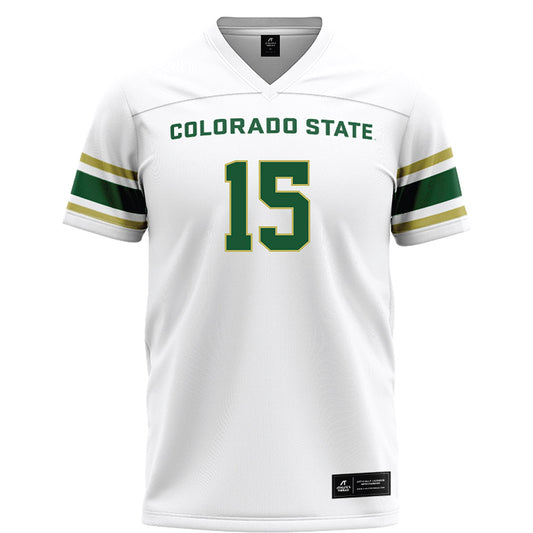 Colorado State - NCAA Football : Tre'Shawn Moore - White Football Jersey-0