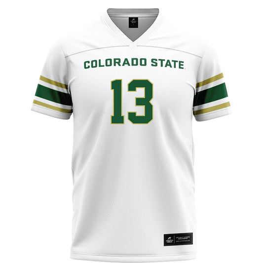 Colorado State - NCAA Football : Elijah Mc-Cantos - White Football Jersey-0