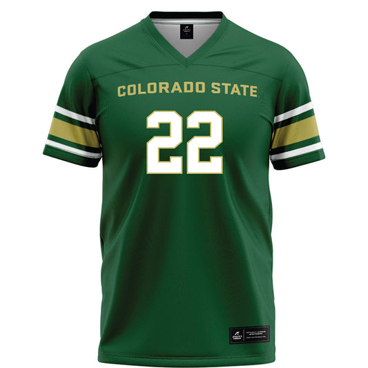 Colorado State - NCAA Football : Justin Lewis - Green Football Jersey-0