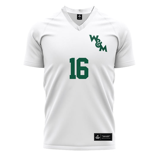 William & Mary - NCAA Men's Soccer : Evan Rabush - White Jersey