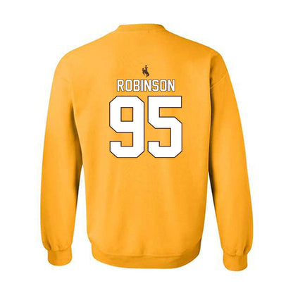 Wyoming - NCAA Football : Caleb Robinson - Gold Classic Shersey Sweatshirt