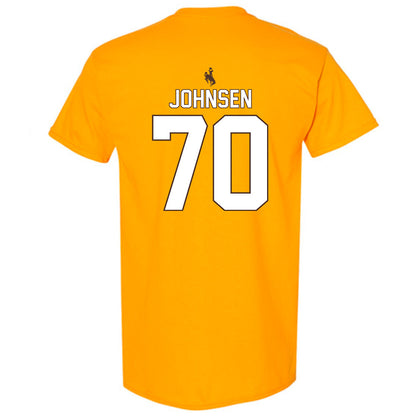 Wyoming - NCAA Football : Rex Johnsen - Gold Classic Shersey Short Sleeve T-Shirt