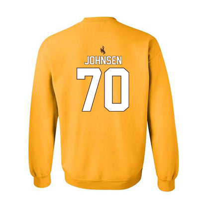 Wyoming - NCAA Football : Rex Johnsen - Gold Classic Shersey Sweatshirt