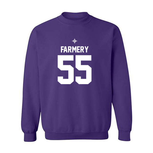 Furman - NCAA Football : Griffin Farmery - Purple Replica Shersey Sweatshirt