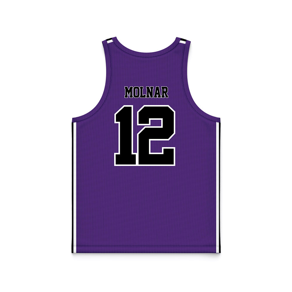Furman - NCAA Men's Basketball : Davis Molnar - Purple Jersey