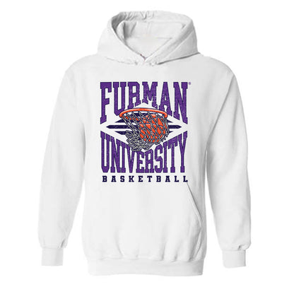Furman - NCAA Women's Basketball : Jaelyn Acker - White Sport Hooded Sweatshirt