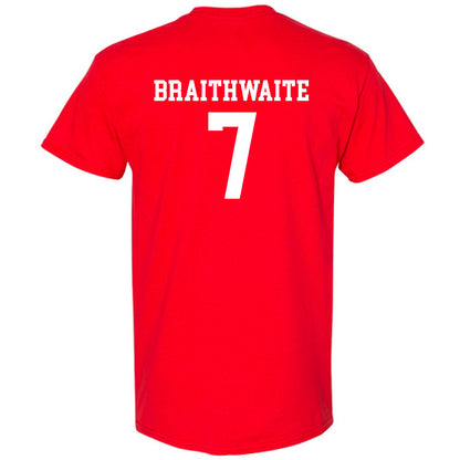 Rutgers - NCAA Football : Dylan Braithwaite - Red Classic Shersey Short Sleeve T-Shirt