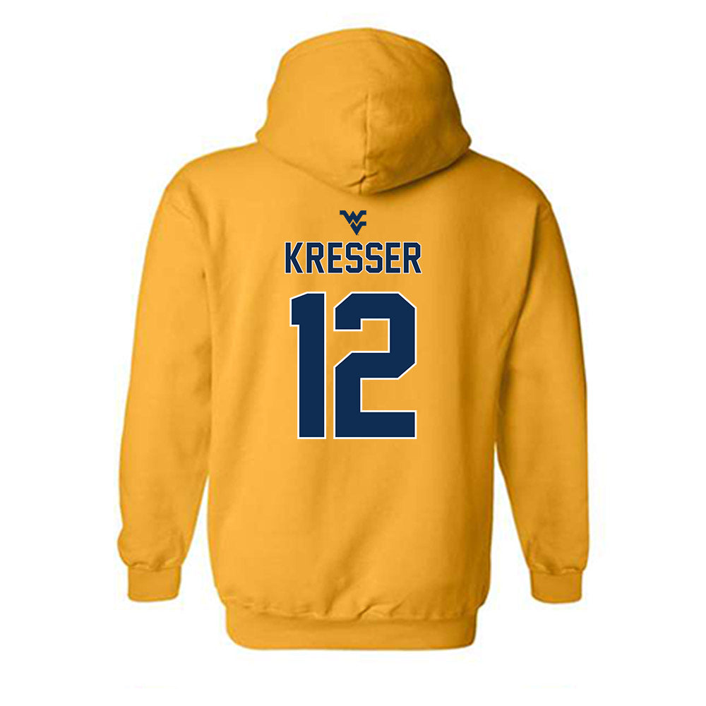 West Virginia - NCAA Baseball : Brodie Kresser - Hooded Sweatshirt Classic Shersey