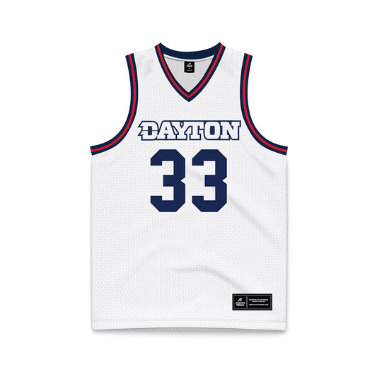 Dayton - NCAA Men's Basketball : Makai Grant - Basketball Jersey White Replica Jersey