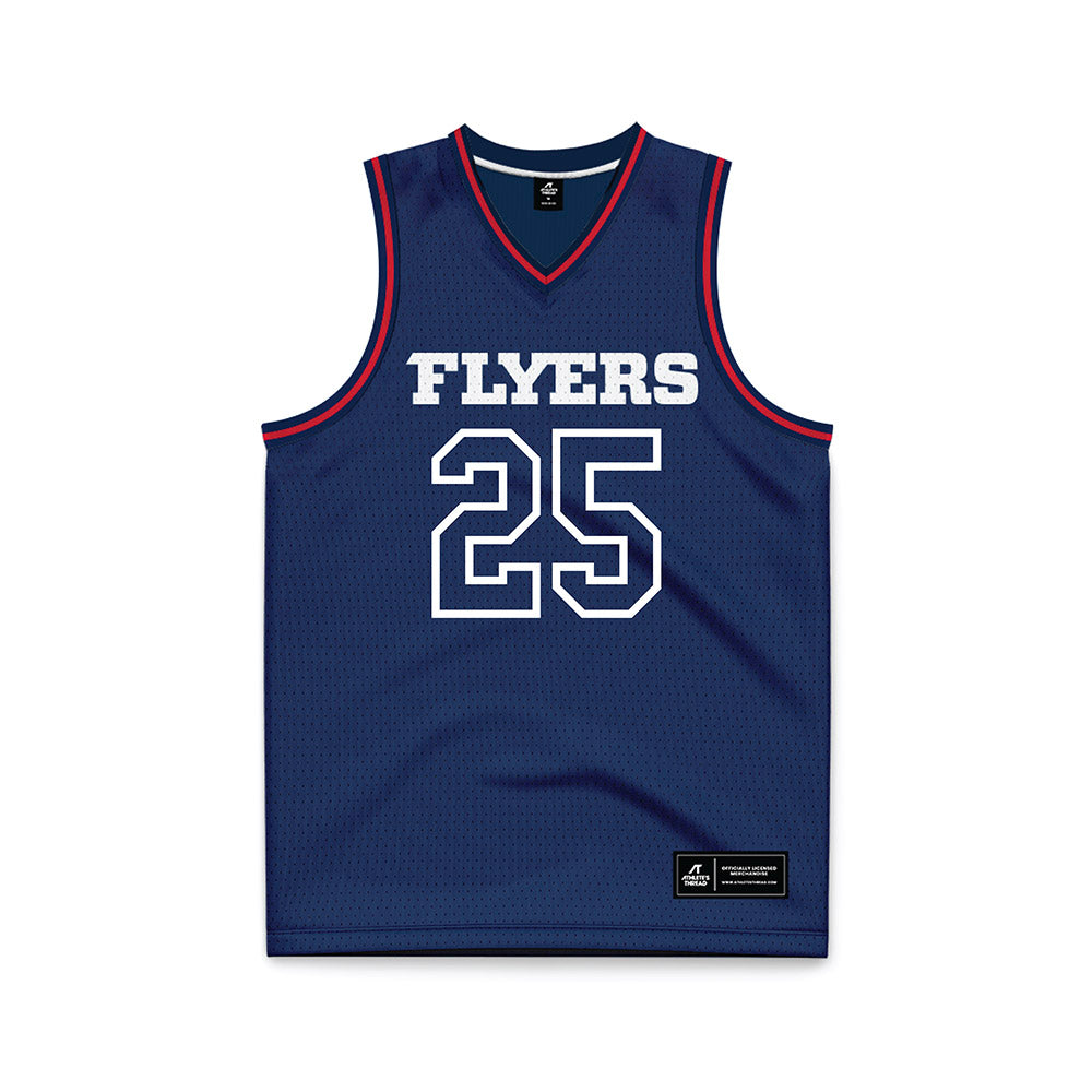 Dayton - NCAA Men's Basketball : Will Maxwell - Navy Basketball Jersey