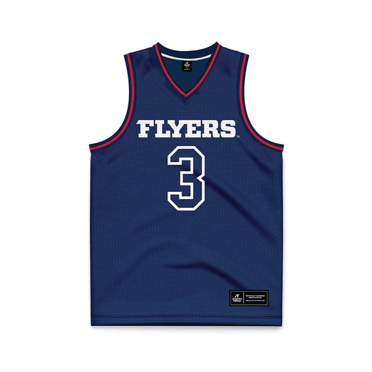 Dayton - NCAA Men's Basketball : Jaiun Simon - Basketball Jersey Navy Replica Jersey