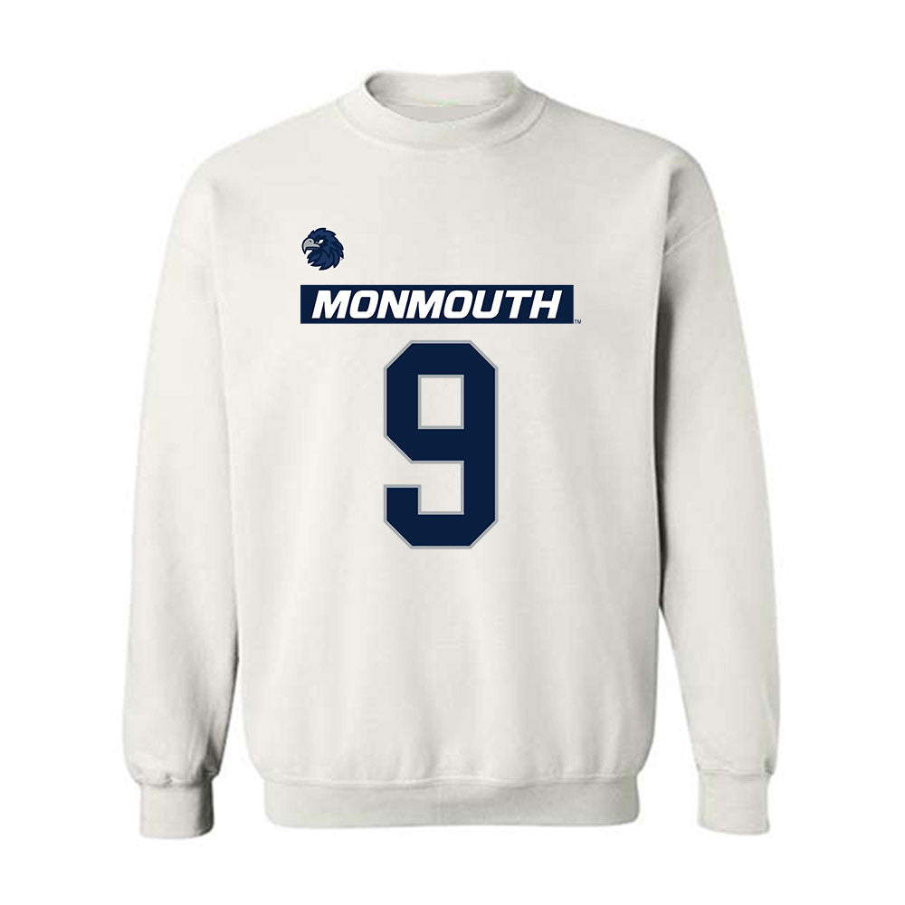 Monmouth - NCAA Men's Lacrosse : Nicholas Teets - White Replica Shersey Sweatshirt