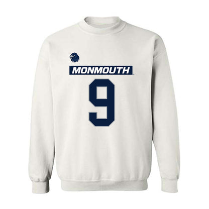 Monmouth - NCAA Men's Lacrosse : Nicholas Teets - White Replica Shersey Sweatshirt
