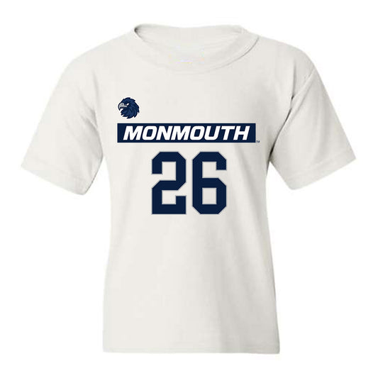 Monmouth - NCAA Men's Lacrosse : Brandon Rispoli - White Replica Shersey Youth T-Shirt