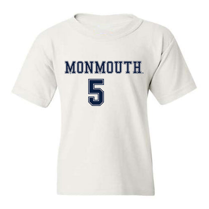 Monmouth - NCAA Women's Soccer : Kelly DeGaetano - White Replica Shersey Youth T-Shirt