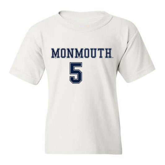 Monmouth - NCAA Women's Soccer : Kelly DeGaetano - White Replica Shersey Youth T-Shirt