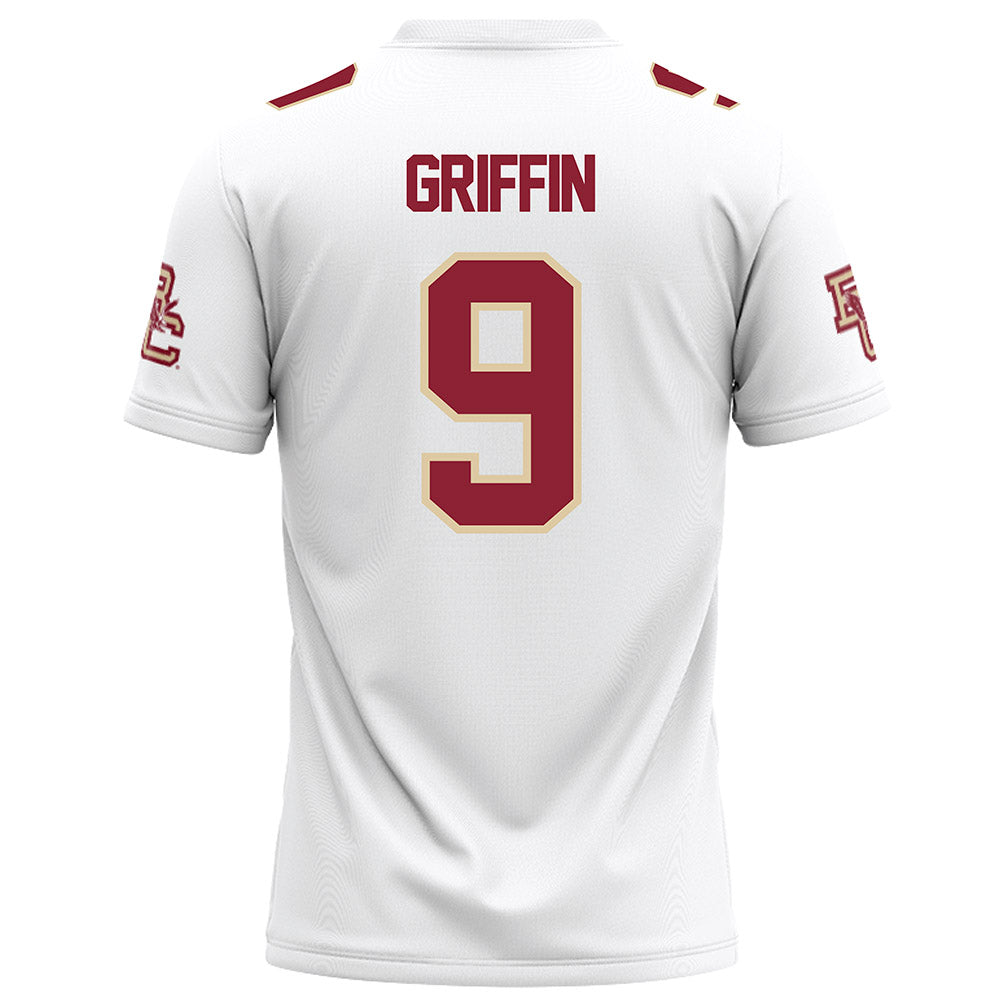 Boston College - NCAA Football : Josiah Griffin - White Jersey