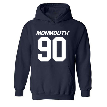 Monmouth - NCAA Football : Brendan Bigos - Replica Shersey Hooded Sweatshirt
