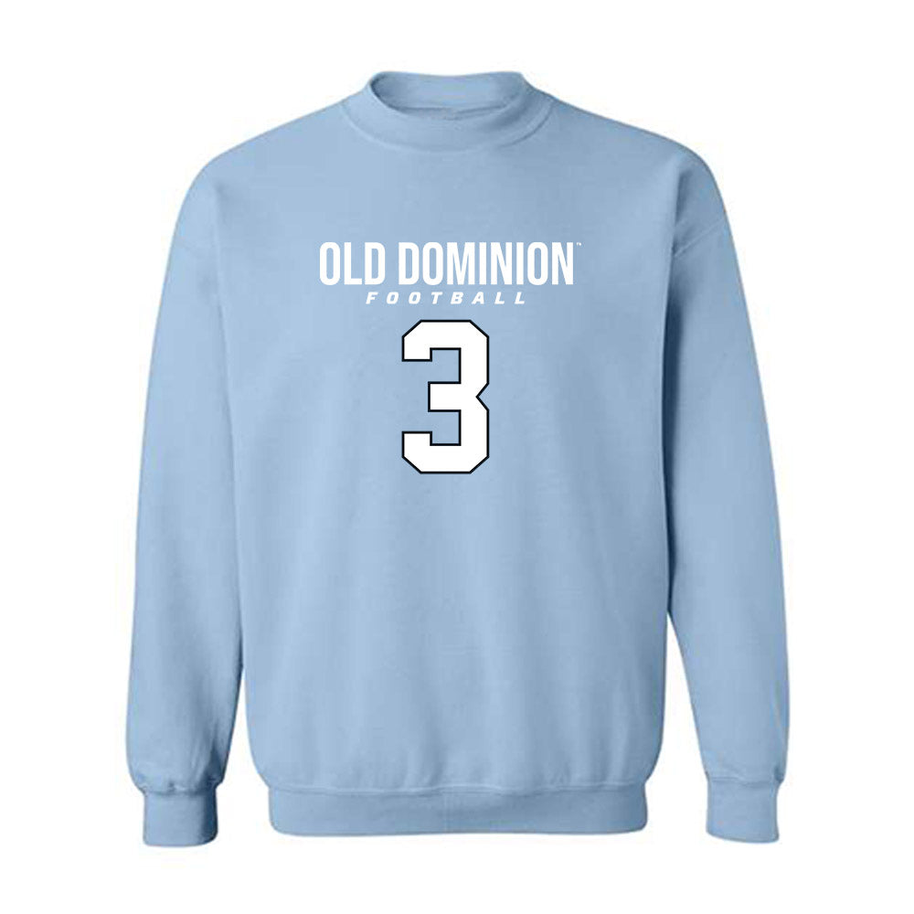 Old Dominion - NCAA Football : Mario Easterly - Light Blue Replica Sweatshirt