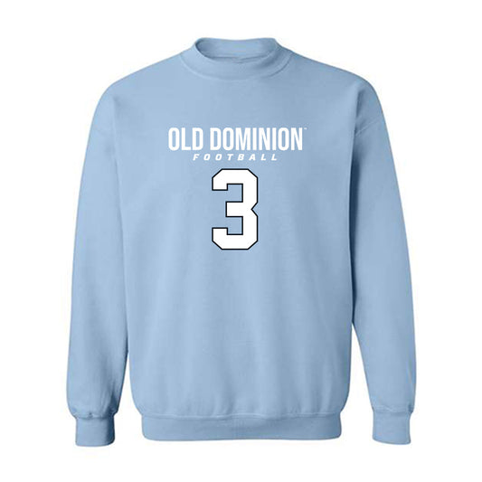 Old Dominion - NCAA Football : Mario Easterly - Light Blue Replica Sweatshirt