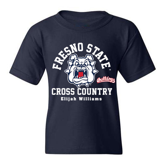 Fresno State - NCAA Men's Cross Country : Elijah Williams - Navy Classic Fashion Youth T-Shirt