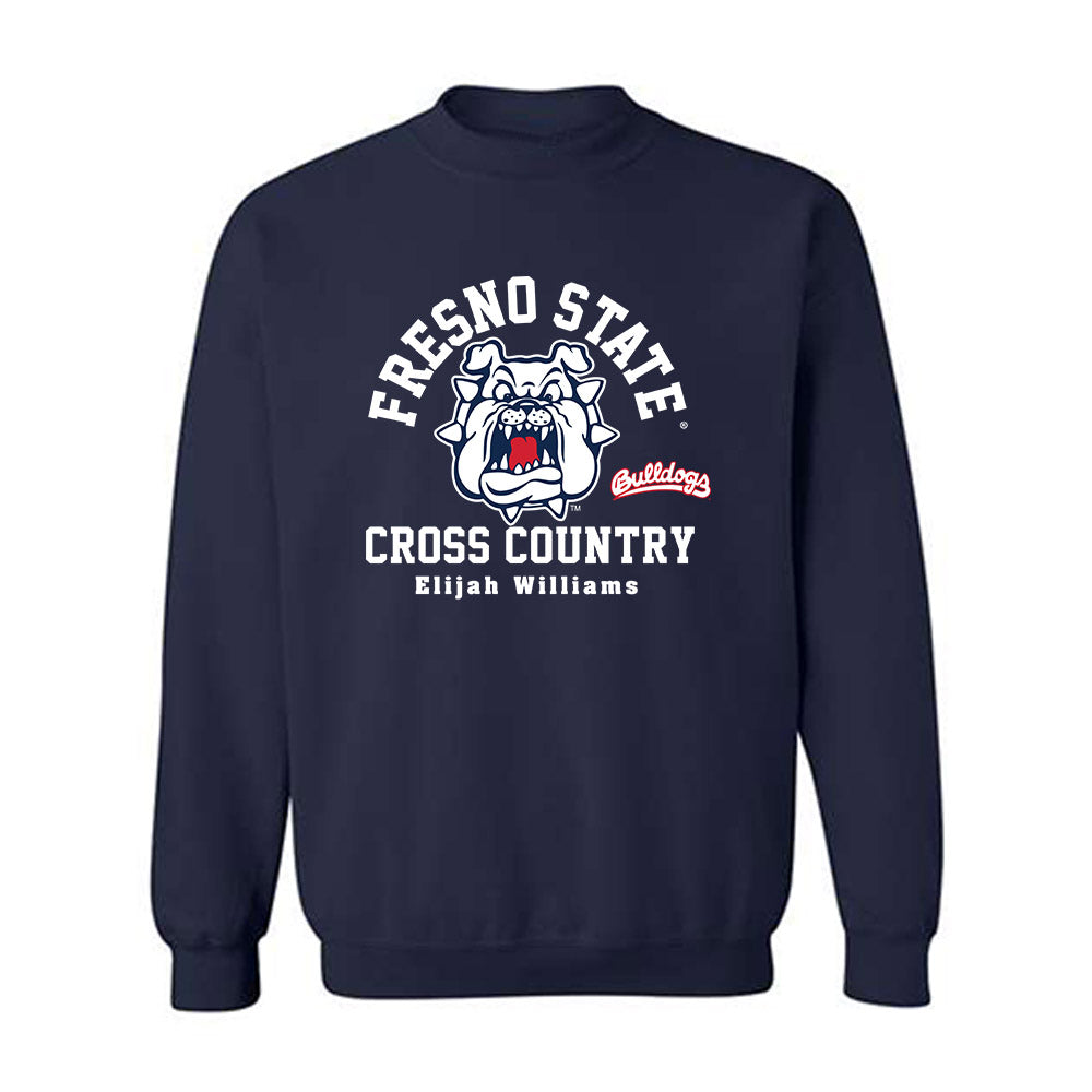 Fresno State - NCAA Men's Cross Country : Elijah Williams - Navy Classic Fashion Sweatshirt