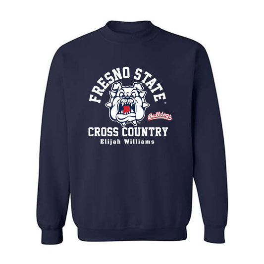 Fresno State - NCAA Men's Cross Country : Elijah Williams - Navy Classic Fashion Sweatshirt