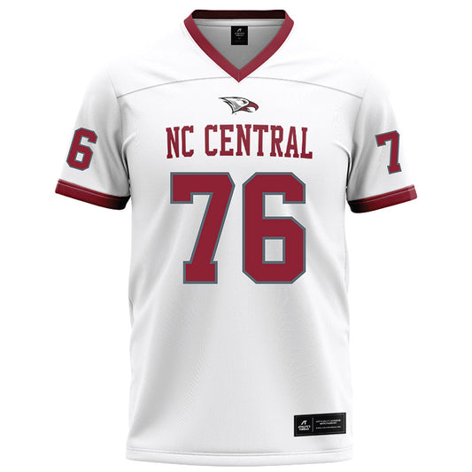 NCCU - NCAA Football : Torricelli Simpkins III - White Jersey