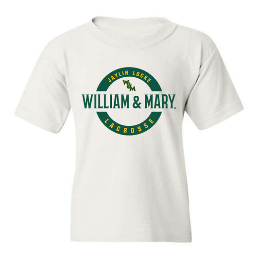 William & Mary - NCAA Women's Lacrosse : Jaylin Locke - White Classic Fashion Youth T-Shirt